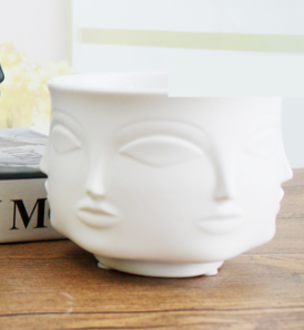 Vases Modern Styler face pattern Dora Maar Musa Vase Flower Pots Planters Muse Noir Dora Maar Salad Bowl/candle Stand/planters H250116