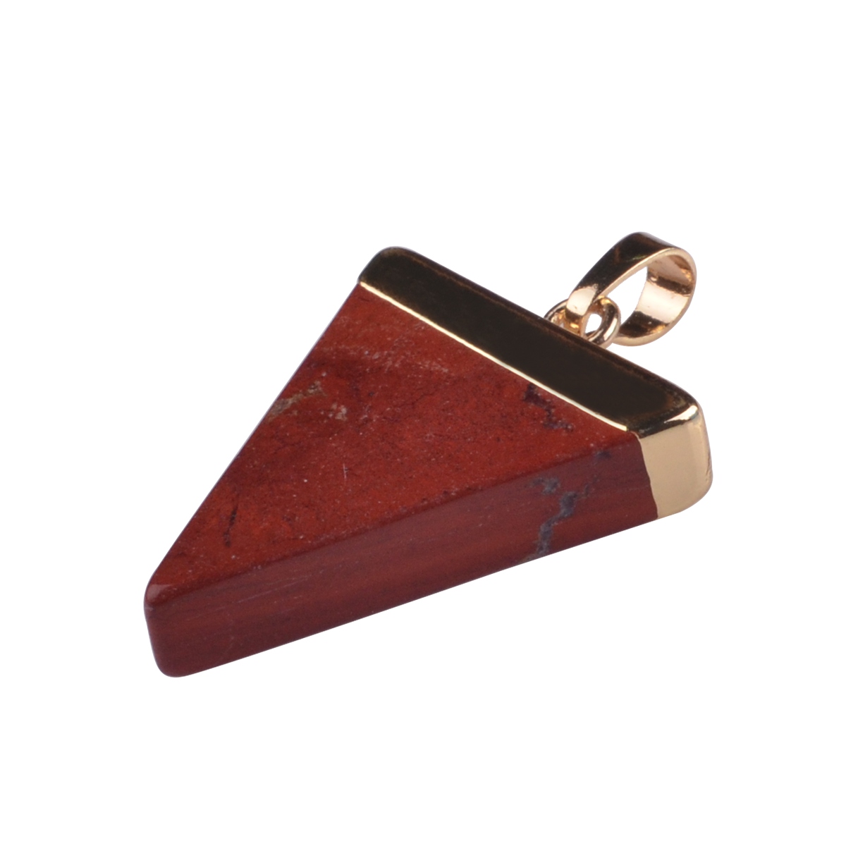 Natural Stone Pendant Female Crystal Quartz Healing Point Chakra Gemstone Gold-plated Triangle Necklace Stone Jewelry Treasure Jewelry