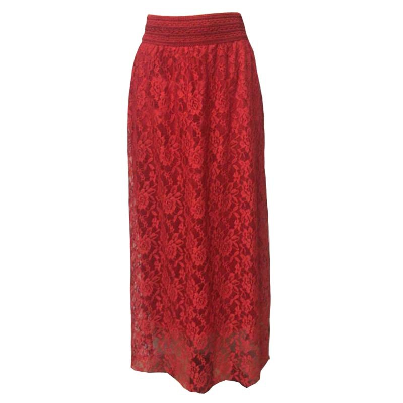 white cotton long lace skirt Summer Beach Wedding Skirt Retro Wedding Look 223M