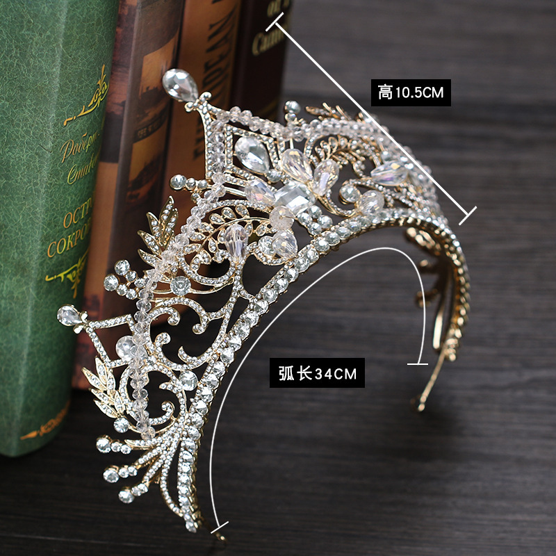 Luxury Bridal Crowns Full Circle Tiaras Pageant Rhinestones Royal King Queen Princess Crowns Wedding Bridal Brides Crown Party HeadPieces