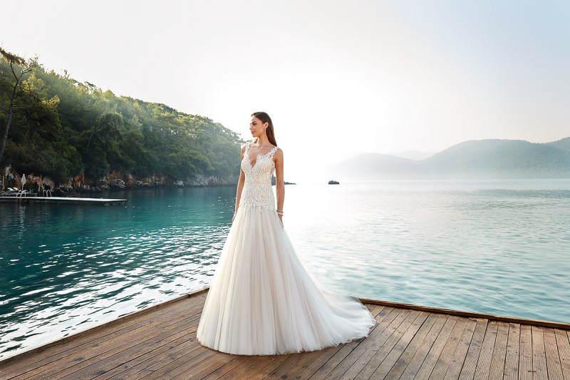 eddy k mermaid wedding dresses v neck lace appliques sweep train bridal gowns plus size beach wedding dress robe de marie