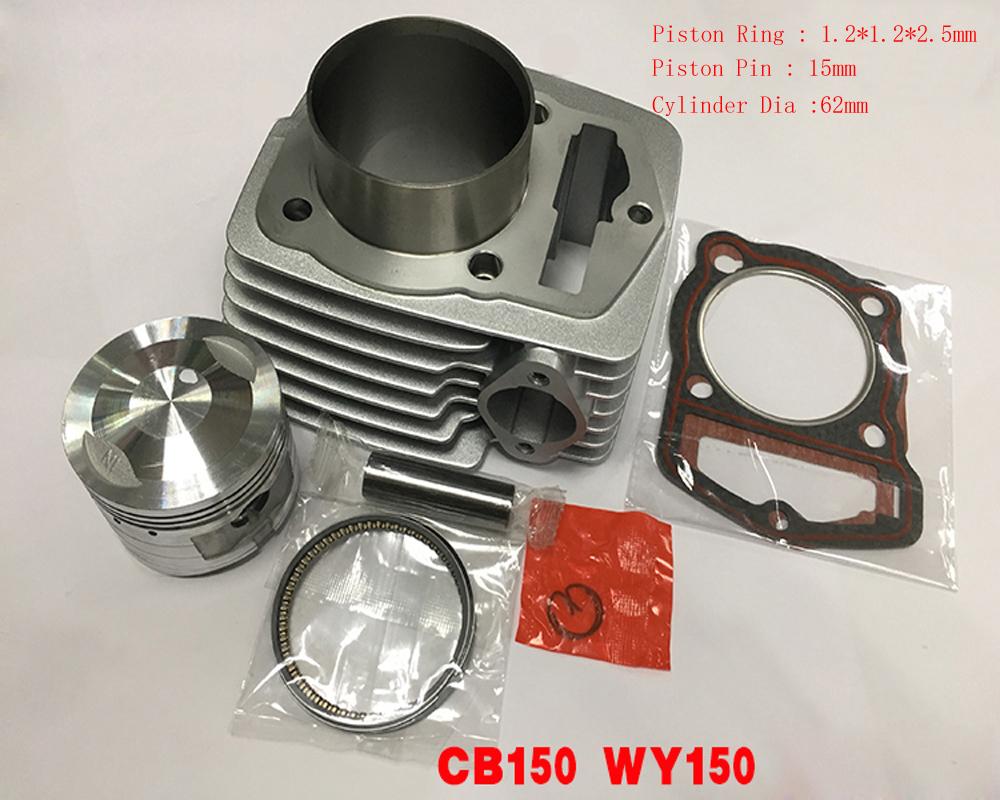 E0230 Aluminum Big Bore Kit Cylinder Set For WY150 CB150 HJ150 150cc Motorcycle Cylinder Kits 62MM With Piston 15mm
E0230 Aluminum Big Bore Kit Cylinder Set For WY150 CB150 HJ150 150cc Motorcycle Cylinder Kits 62MM With Piston 15mm