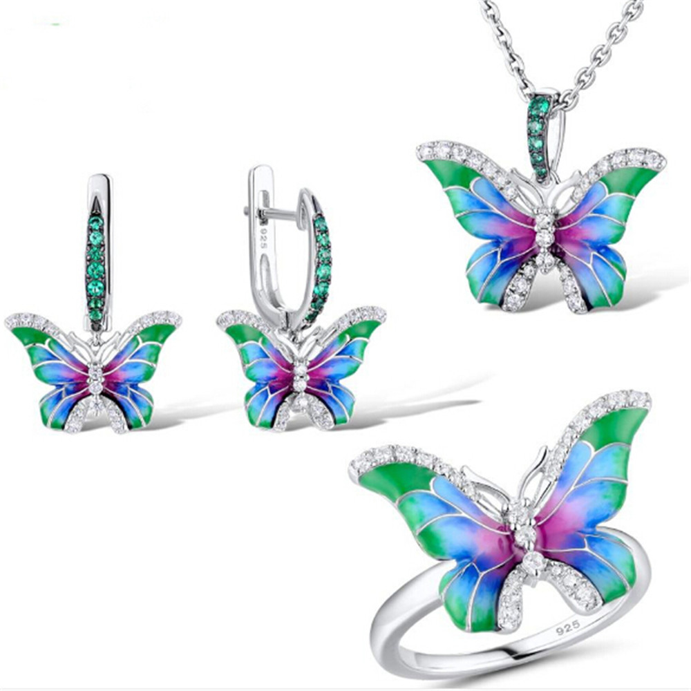 heat-selling necklace seven-color drip-adhesive butterfly ring, enamel color-baking paint, and European-American banquet pendant, As pic
heat-selling necklace seven-color drip-adhesive butterfly ring, enamel color-baking paint, and European-American banquet pendant, As pic