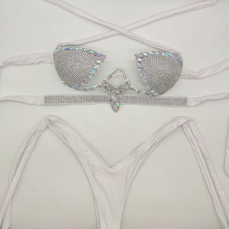 Bikinis Set Vacation Diamond Bikini Rhinestone Swimwear Sexy Women Bathing Suit Bling Stones Beachwear1