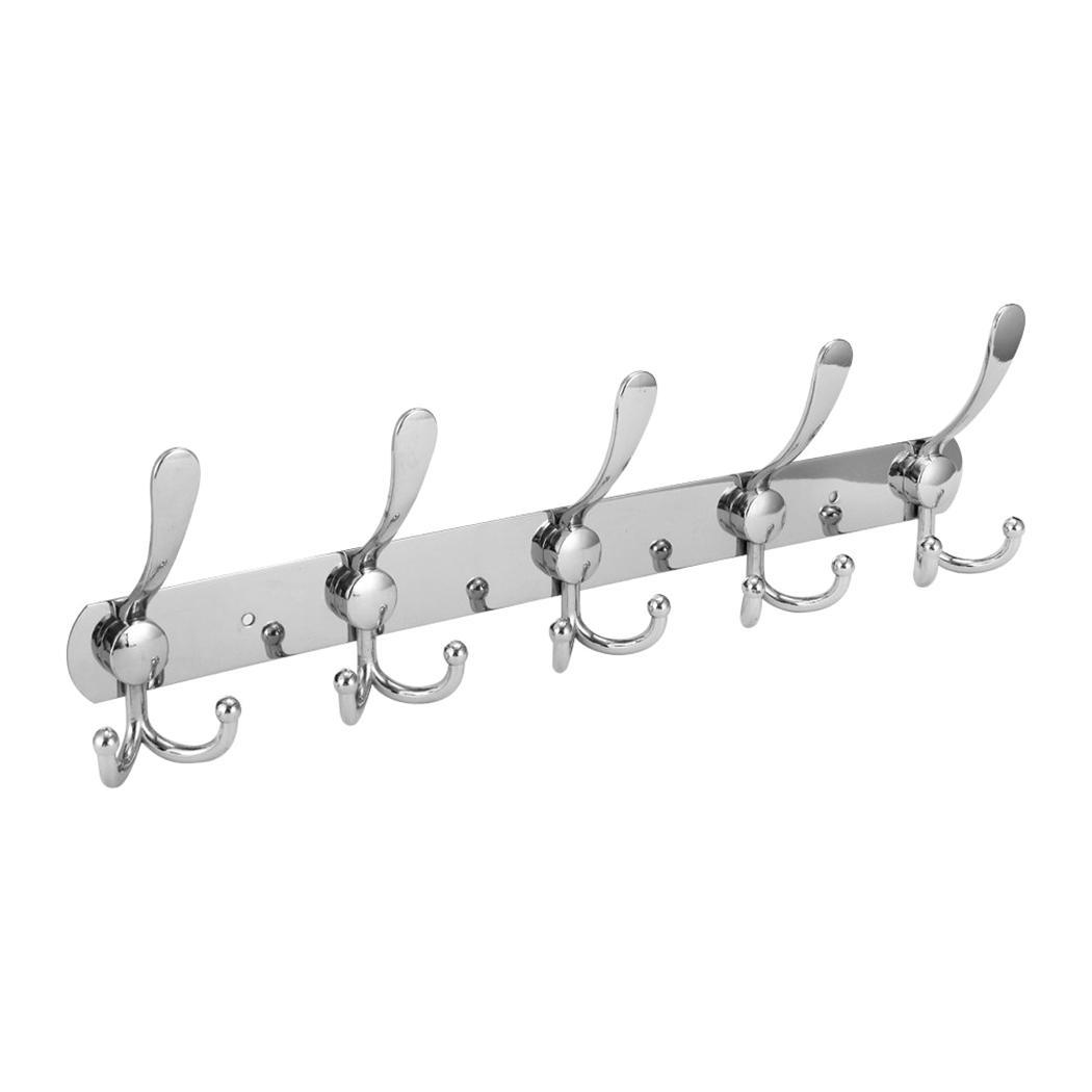Wall Mounted Hook Coat Robe Hat Clothes Silver Stainless Steel Hanger 5 Hooks, 3 Hooks Towel Rack
Wall Mounted Hook Coat Robe Hat Clothes Silver Stainless Steel Hanger 5 Hooks, 3 Hooks Towel Rack
