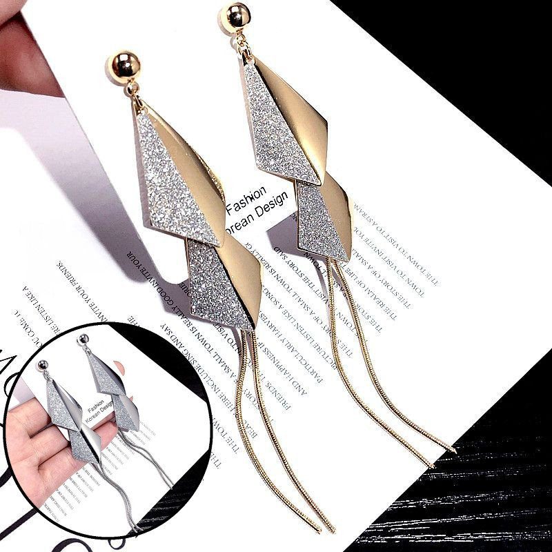 Fashion Geometry Tassels Earring For Women Gold Silver Long Dangle Drop Stud Earring Wedding Party Jewelry
Fashion Geometry Tassels Earring For Women Gold Silver Long Dangle Drop Stud Earring Wedding Party Jewelry