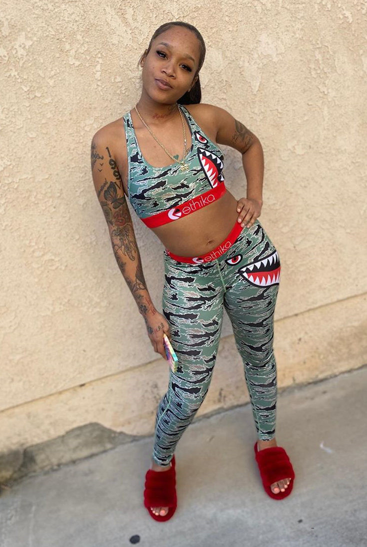 Ethika Women fashion Swimsuit Crop Top Vest + Swim Shorts Trunks Boxers 2 Piece Set Tracksuit Patchwork Shark Camo Swimwear Bikini E9V3, Gray
Ethika Women fashion Swimsuit Crop Top Vest + Swim Shorts Trunks Boxers 2 Piece Set Tracksuit Patchwork Shark Camo Swimwear Bikini E9V3, Gray