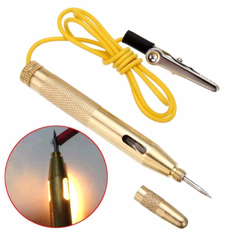 10pcs Car Circuit Tester Probe Light System 6V-24V Test Probe Lamp Auto Light Lamp Voltage Test Pen Detector Copper
10pcs Car Circuit Tester Probe Light System 6V-24V Test Probe Lamp Auto Light Lamp Voltage Test Pen Detector Copper