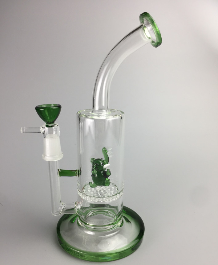 In stock 9" height with green and brown color elephant animal glass water bong water pipe
In stock 9" height with green and brown color elephant animal glass water bong water pipe