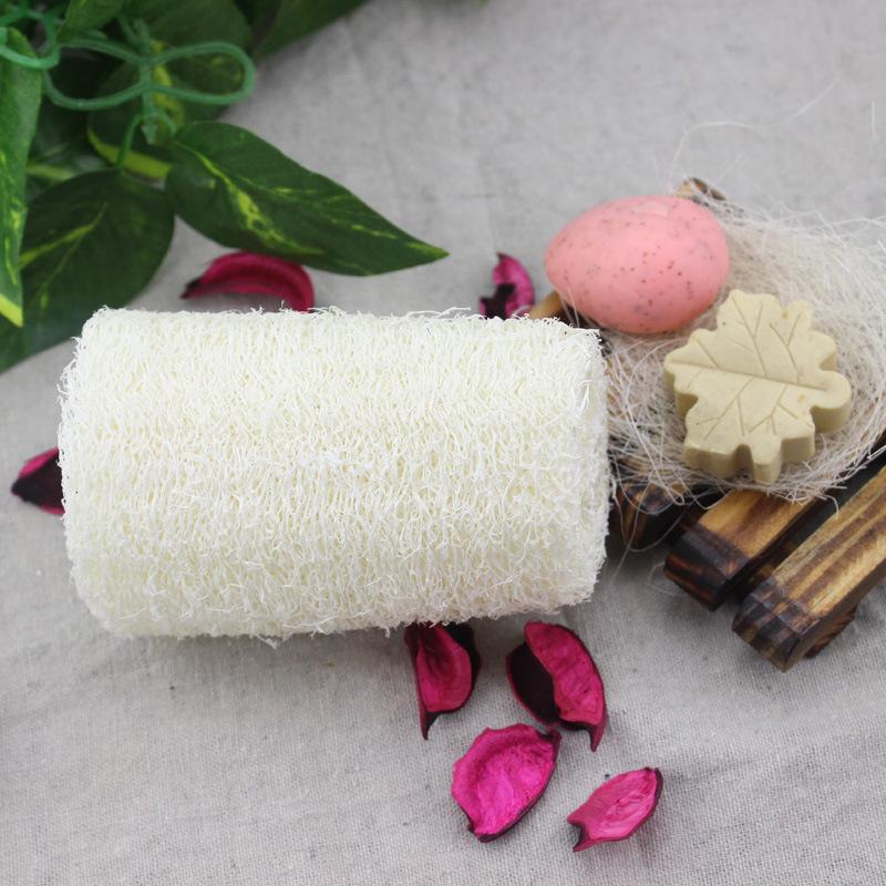 5 Inches Natural Flatten Loofah Dish Cleaning Brush Dishwashing Ball Washing-up Loofah Sponge Bath Shower Tool LJJA-AAA990