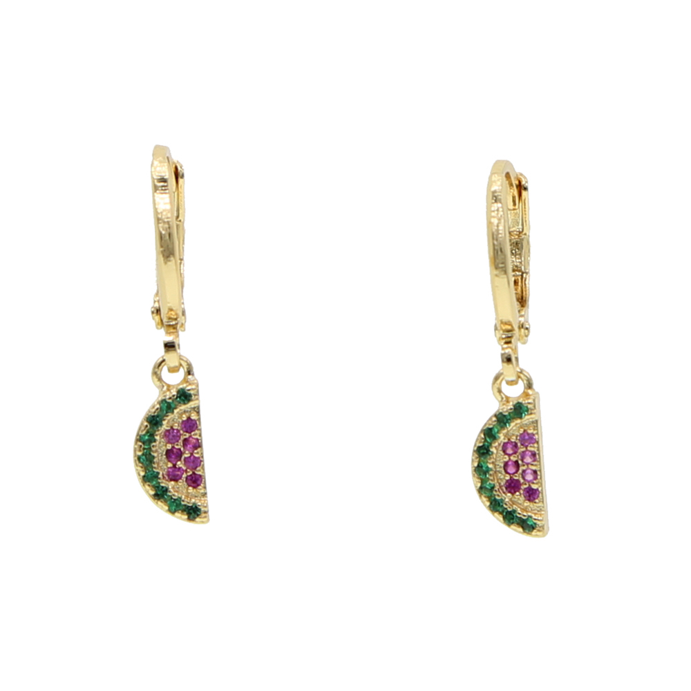 2024 colorful summer beach earrings new design jewelry gold silver watermelon palm tree wineglass cute lovely stud earring for women