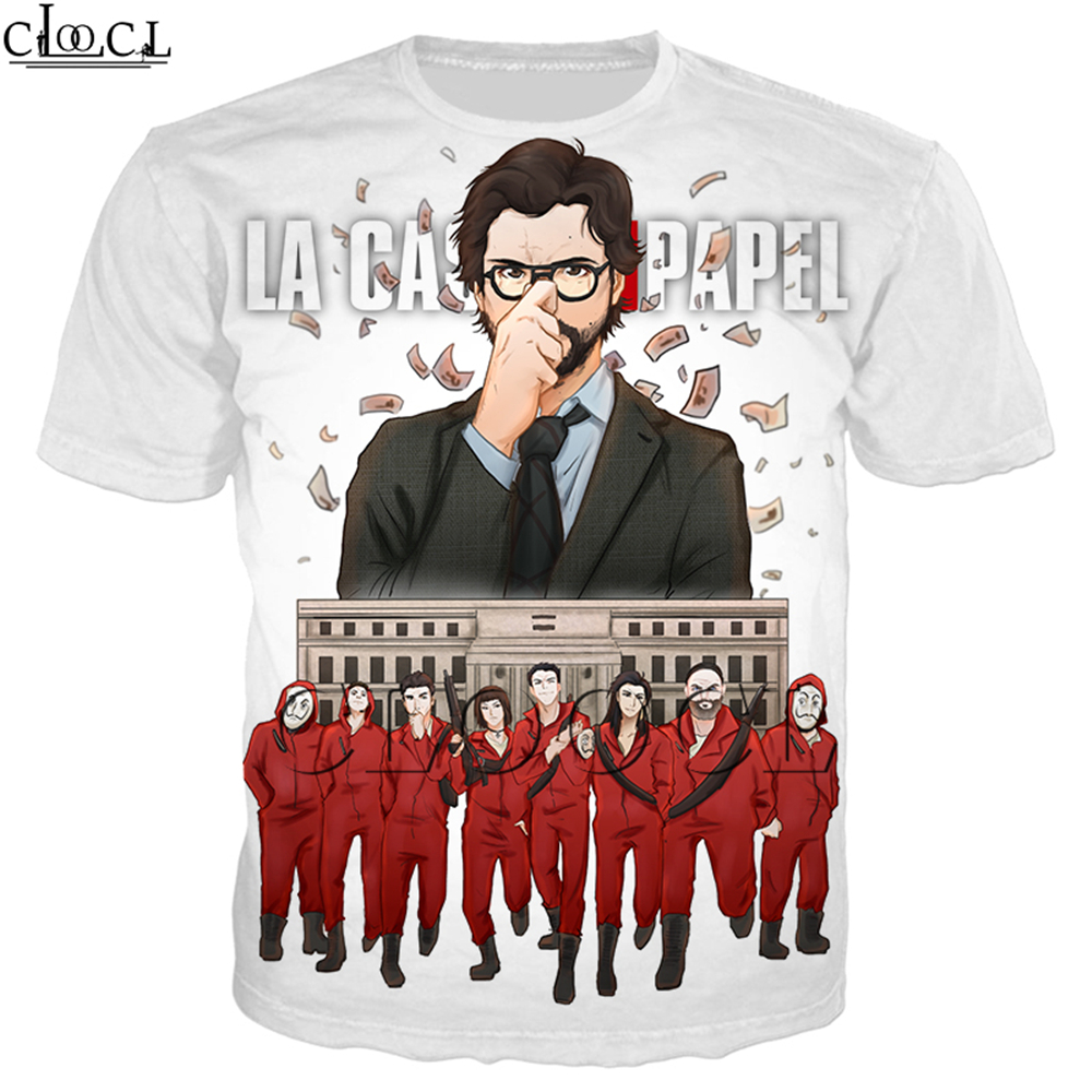 2020 New La Casa De Papel 3D Print T Shirt Women Men Tops Money Heist The Paper House Hip Hop Streetwear, T shirt 1
2020 New La Casa De Papel 3D Print T Shirt Women Men Tops Money Heist The Paper House Hip Hop Streetwear, T shirt 1
