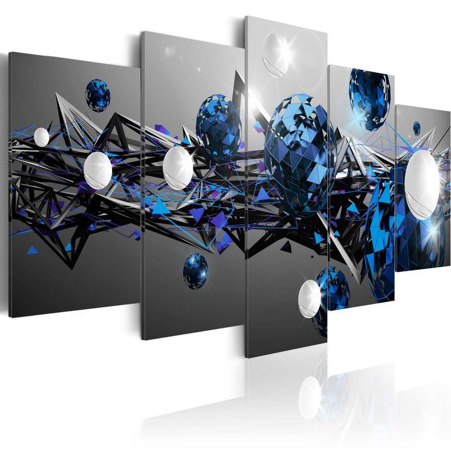 5pcs/set Unframed Geometry Galaxy HD Print On Canvas Wall Art Picture For Home and Living Room Decor