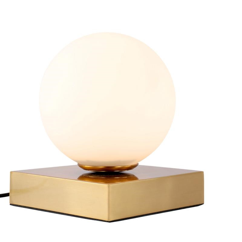 Modern Table Lamps US/EU Plug 5W LED Bedlamp Bedroom Living Room Desk Lights Bedside Lamp Glass Shade Night Reading Home Lamparas