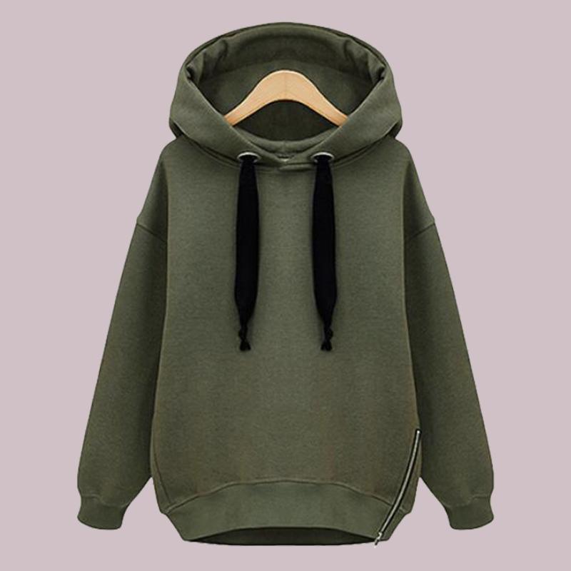 Long Sleeve Green Hooded Sweatshirt Winter Oversized Hoodie Side Zipper Streetwear Plain Hoodie Women Poleron Mujer 2020, Dark green plus velv
Long Sleeve Green Hooded Sweatshirt Winter Oversized Hoodie Side Zipper Streetwear Plain Hoodie Women Poleron Mujer 2020, Dark green plus velv