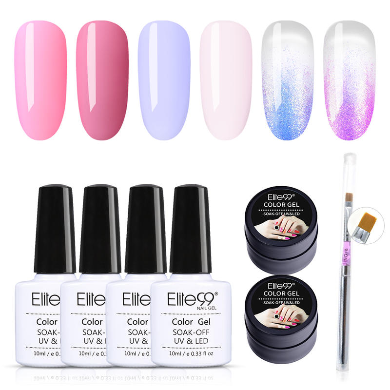Elite99 6Pieces Gel Nail Polish Set With Nail Brush Pen Hybrid Glitter UV Gel Soak Off UV LED Art Manicure Set
Elite99 6Pieces Gel Nail Polish Set With Nail Brush Pen Hybrid Glitter UV Gel Soak Off UV LED Art Manicure Set