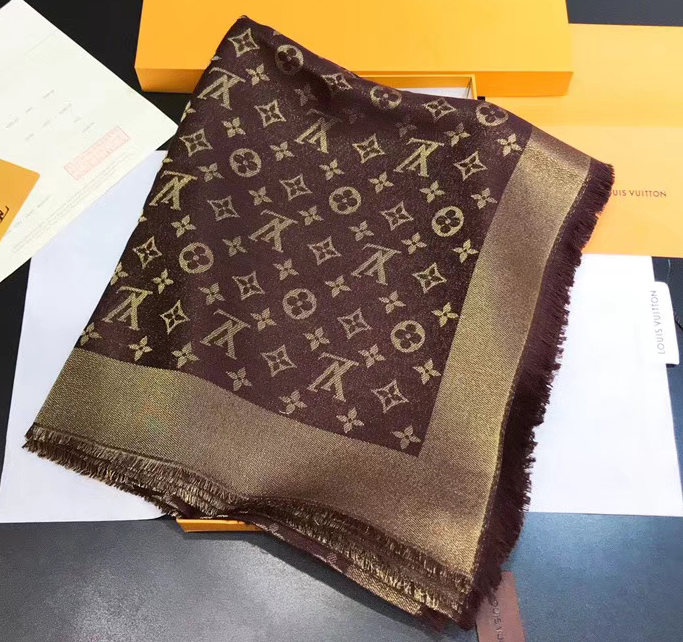 New design women's brand scarf high quality gold line classic square design ladies scarf gift box H-220B