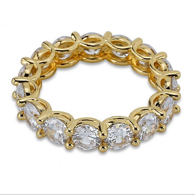 Stunning Vintage Topaz Bridal Ring: Sterg Sier & Gold Fill, Eternity Wedding Band