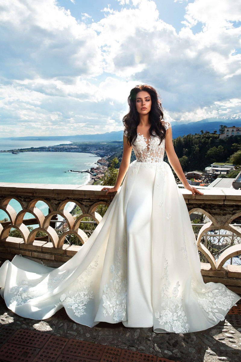 Innocentia 2020 Mermaid Wedding Dresses With Detachable Train Lace Bridal Gowns Plus Size Backless Country Wedding Dress Cheap