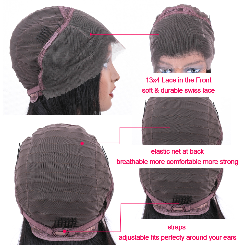 Kinky Curly Lace Front Wig Brazilian Virgin Human Hair Full Lace Wigs for Women Natural Color