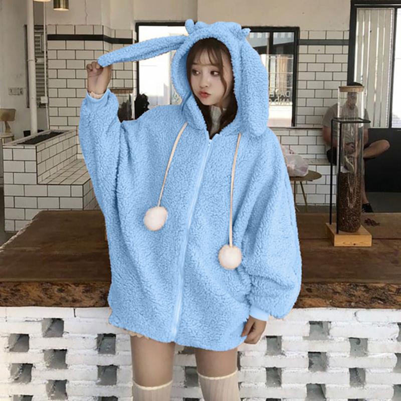 Women' Jackets Winter Jacket Women Warm Faux Fur Plush Coat Loose Solid Colored Ear Hoodie Female Fleece Outerwear Hooded, Blue
Women' Jackets Winter Jacket Women Warm Faux Fur Plush Coat Loose Solid Colored Ear Hoodie Female Fleece Outerwear Hooded, Blue