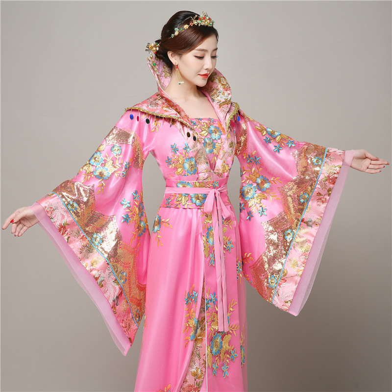 Oriental Ancient Queen Dress Tang Dynasty Fairy Long Tailed Costume Empress Clothing Traditional Princess Ancient China Royal Women Dress