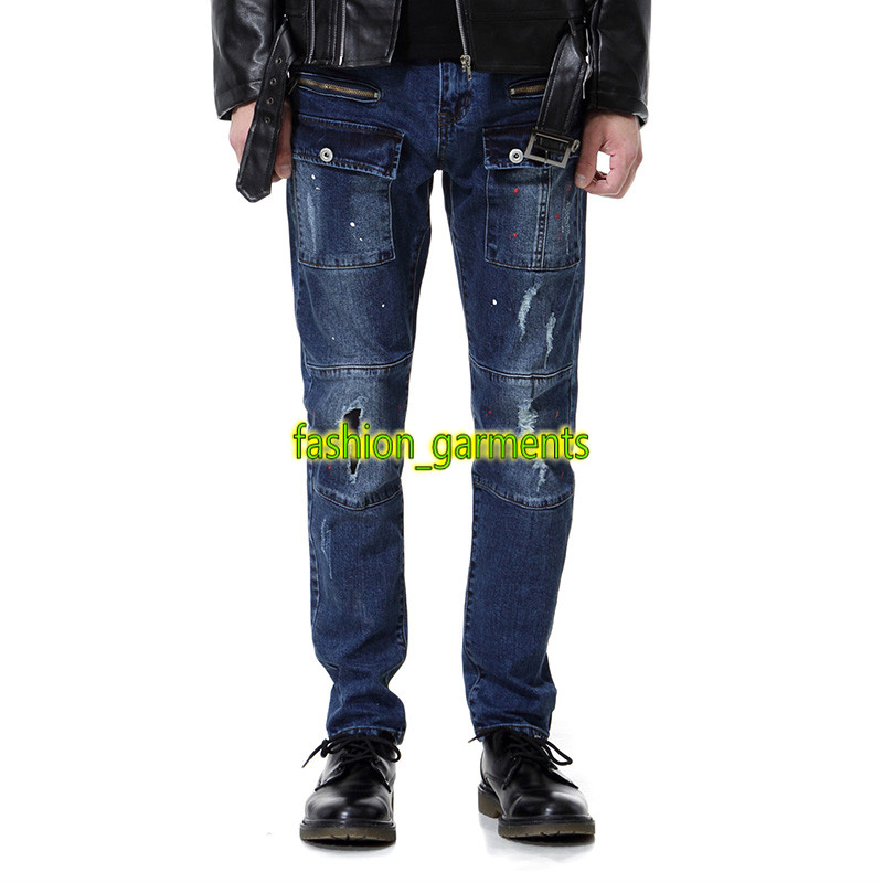 New Spring Summer Mens Hole Jeans Mens stylist Trousers Fashion Motorcycle Jeans Multi-pocket Hole Men Jeans, Blue #y609
New Spring Summer Mens Hole Jeans Mens stylist Trousers Fashion Motorcycle Jeans Multi-pocket Hole Men Jeans, Blue #y609