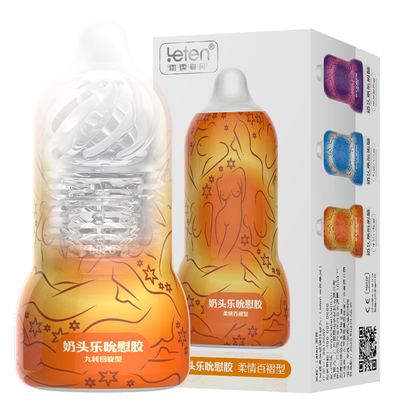 Leten Mini Sucking Male Masturbator Three-stage Negative Pressure Pocket Sucker Masturbation Cup Delay Training Sex Toys for Man Y191010