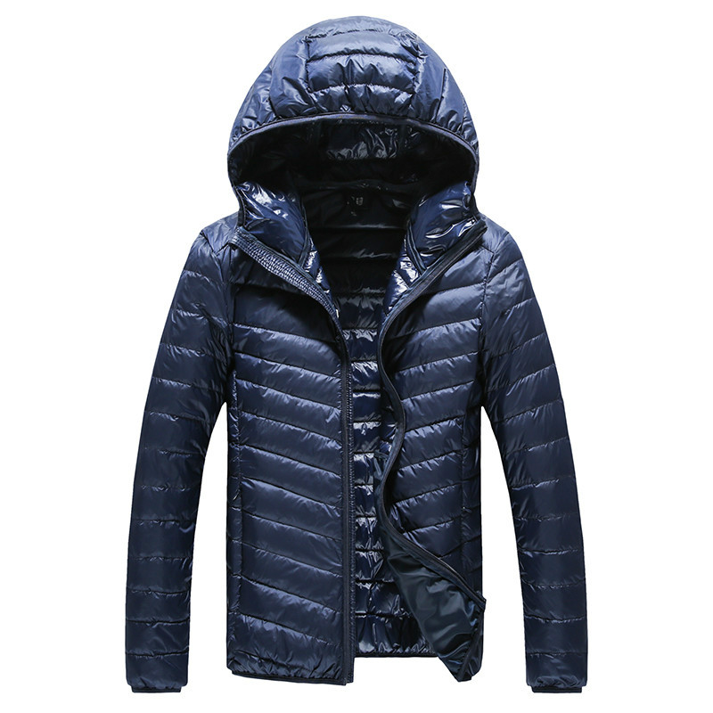2020 New High-end Warm Fashion for Men Feather Hooded Down Jacket Pure Color Boutique Mens Feather Down Coat Thin Light Jackets, Sapphire blue 
2020 New High-end Warm Fashion for Men Feather Hooded Down Jacket Pure Color Boutique Mens Feather Down Coat Thin Light Jackets, Sapphire blue
