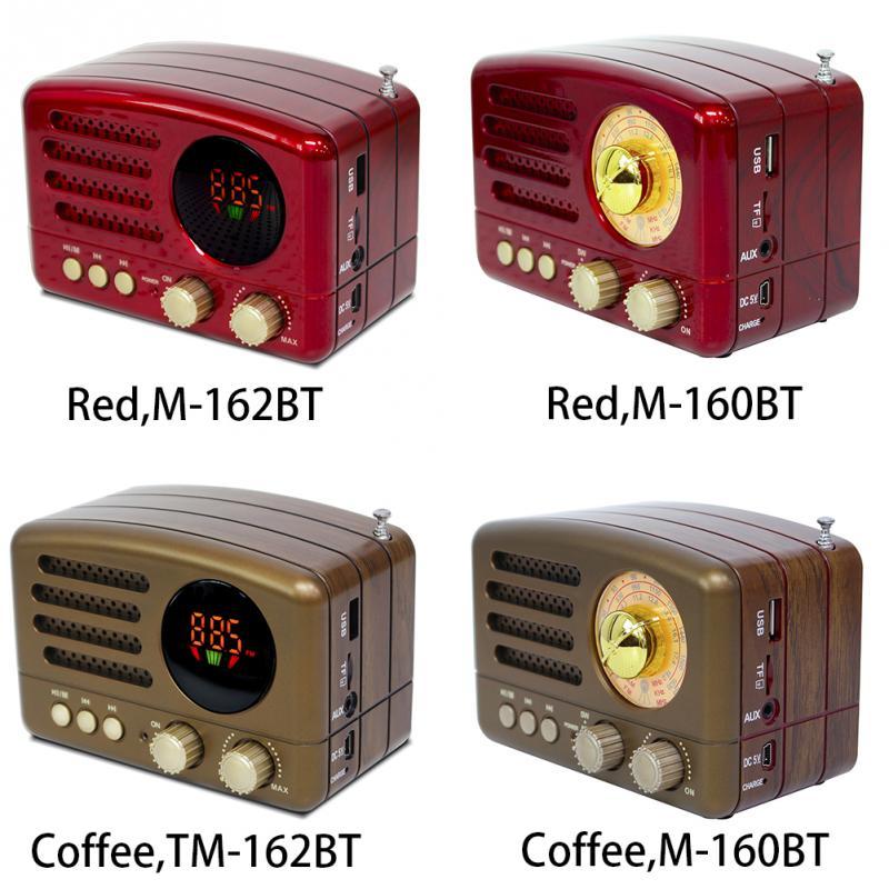 New M-161BT Potable Retro Radio Wireless bluetooth HIFI Speaker Stereo Headset FM AM SW USB AUX TF Card MP3 Multimedia Classical Receiver
New M-161BT Potable Retro Radio Wireless bluetooth HIFI Speaker Stereo Headset FM AM SW USB AUX TF Card MP3 Multimedia Classical Receiver