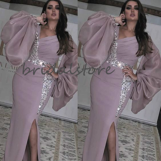 Dubai Mermaid Evening Gowns Puff Sleeve Elegant V Neck Long Prom Dresses With Slits Beaded Crystal Formal Party Gowns 2020 Muslim Evening, Gray
Dubai Mermaid Evening Gowns Puff Sleeve Elegant V Neck Long Prom Dresses With Slits Beaded Crystal Formal Party Gowns 2020 Muslim Evening, Gray