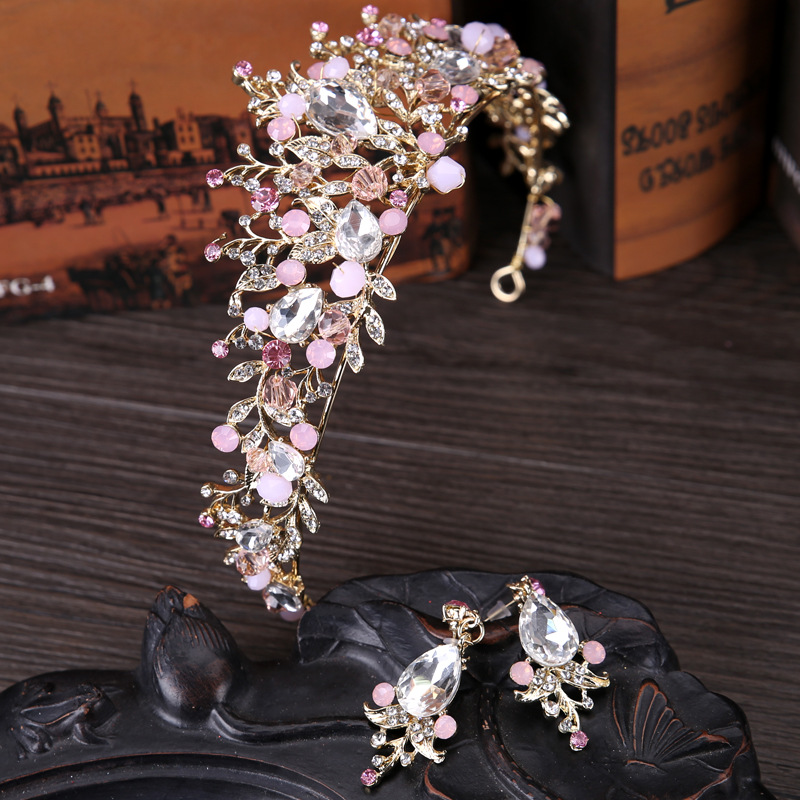 Bridal Crown Queen Rhinestone Crystals Roayal Wedding Crowns Crystal Stone Gold Headband Hair Studio Costume party Molding Party Tiaras