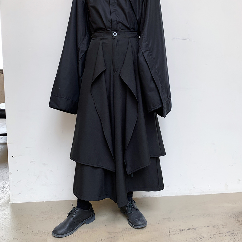 Plus Size Loose Oversized Streetwear Gothic Wide Skirt/Dress Style Ankle Length Summer Pant Men Hip Hop Harem Trouser Punk Japan, Black
Plus Size Loose Oversized Streetwear Gothic Wide Skirt/Dress Style Ankle Length Summer Pant Men Hip Hop Harem Trouser Punk Japan, Black