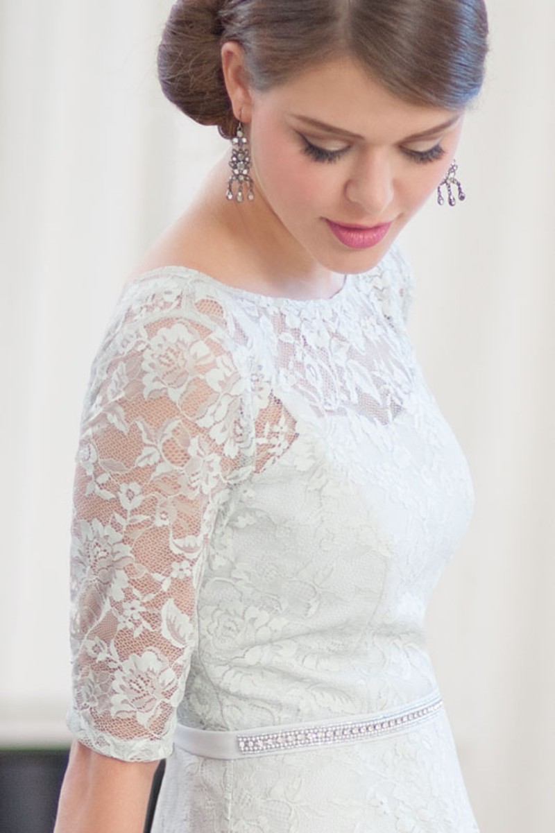 Elegant 2019 A Line Mother Of The Bride Dresses Full Lace Half Sleeve Evening Gowns Plus Size Cheap Wedding Guest Dresses