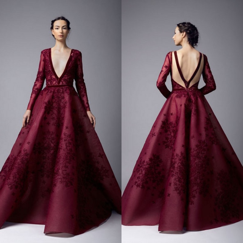 Stunning Arabic Prom Dresses V Neck Lace Appliqued Tulle A Line Cheap Evening Dress 2019 New Long Sleeve Formal Dresses Party Wear, Purple
Stunning Arabic Prom Dresses V Neck Lace Appliqued Tulle A Line Cheap Evening Dress 2019 New Long Sleeve Formal Dresses Party Wear, Purple