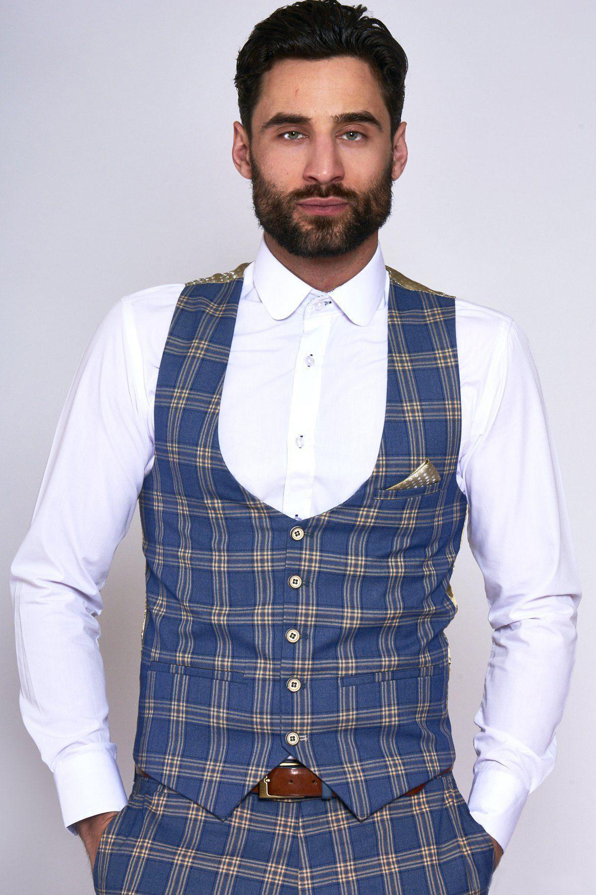 Classic Check Wedding Suits 2020 New Fashion Mens Notched Lapel Groom Tuxedos Prom Party Blazer Jacket 3 Pieces