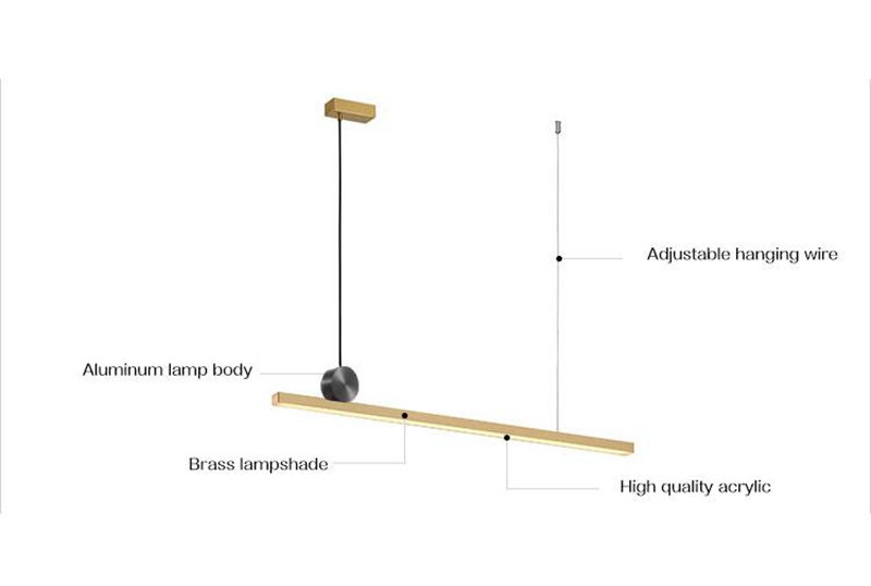 LED Pendant Lights Hanging Light Simple Copper Indoor Lighting Office Study Lamp Chandelier Brass Lamps Creativity