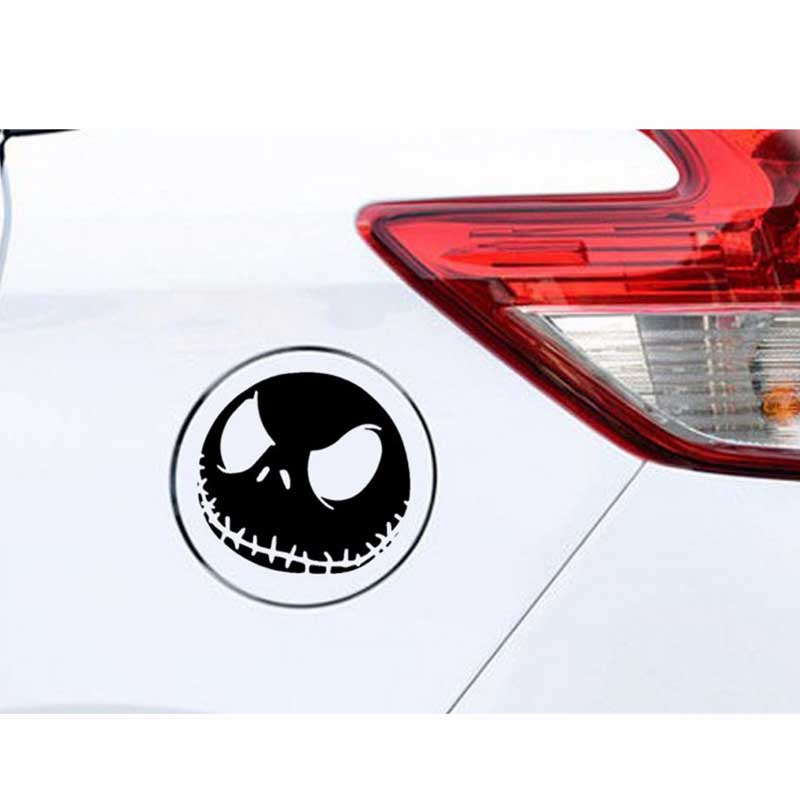 1PC Halloween Pumpkin Head Horror Car Stickers Reflective Body Decals