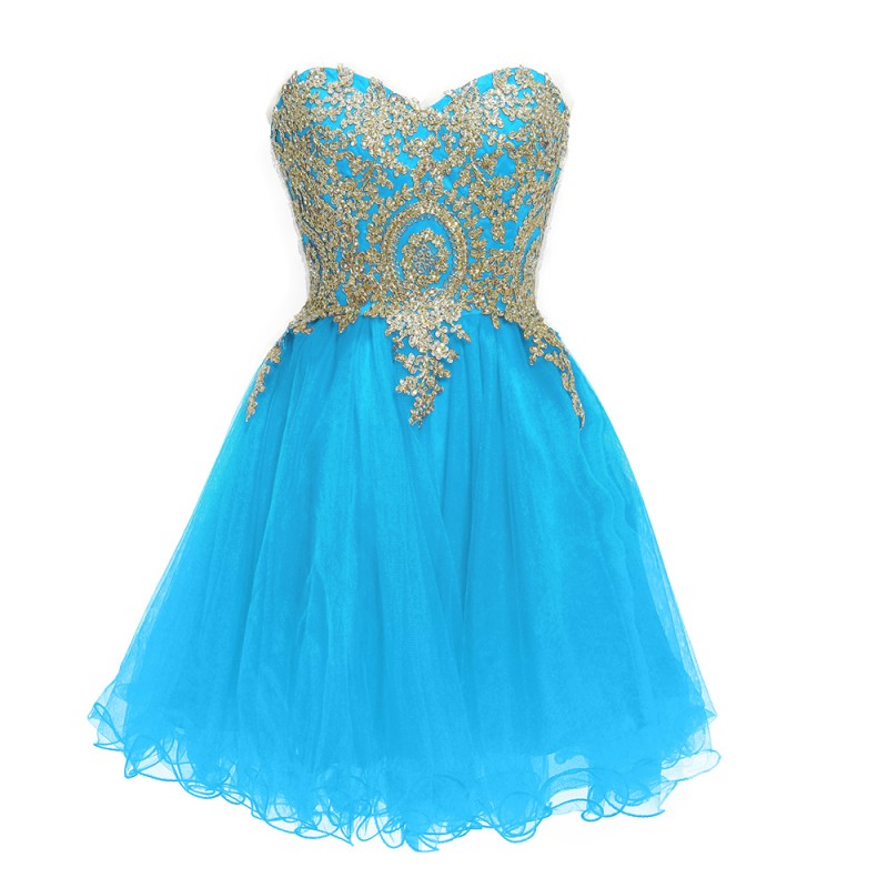 Burgundy Short Prom Party Dresses Homecoming Gown A Line Gold Appliqued Lace Tulle Black Royal Blue Watermelon Party Cocktail