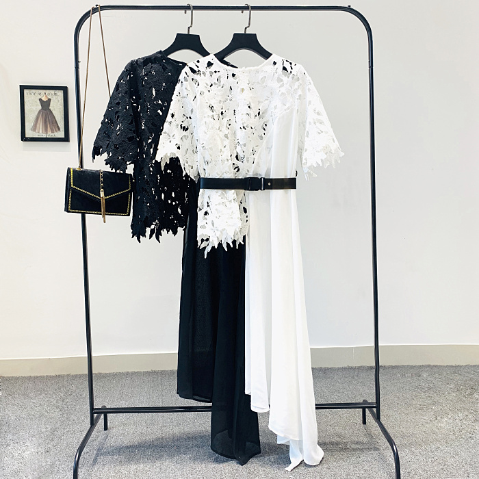 Ladies Spring Summer New Fairy Hollow Out Lace Panel Irregular Chiffon Blouse Women's Holiday Beach Tops Long Shirt Ropa Mujer, Black
Ladies Spring Summer New Fairy Hollow Out Lace Panel Irregular Chiffon Blouse Women's Holiday Beach Tops Long Shirt Ropa Mujer, Black