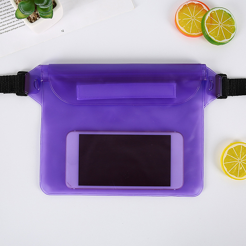The New Three-layer Sealed Storage Bag PVC Waterproof Waist Bag Outdoor Beach Mobile Phone Waterproof Bag