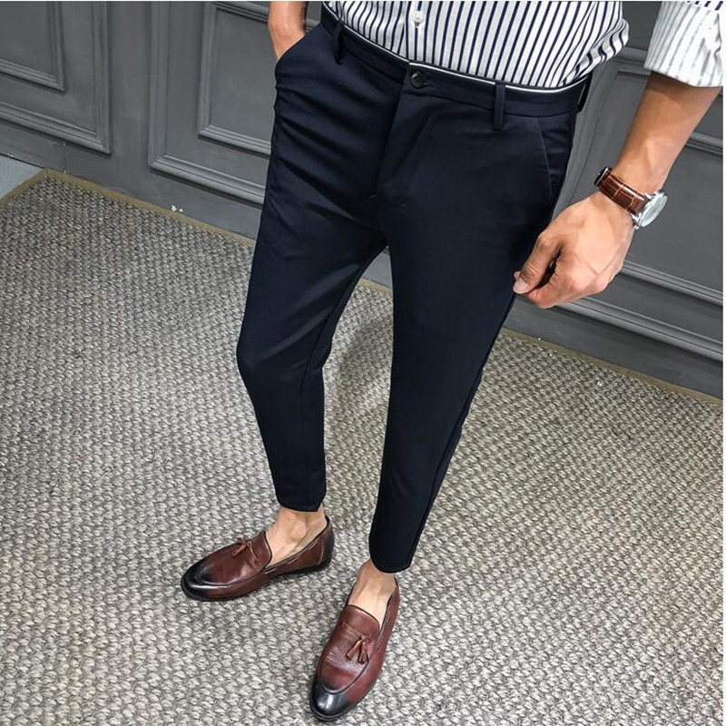 2019 Summer Man Slim Pants male smart Casual Trousers Plaid Thin Summer New Fashion Men Business Suit Pant Black Navy Blue
2019 Summer Man Slim Pants male smart Casual Trousers Plaid Thin Summer New Fashion Men Business Suit Pant Black Navy Blue