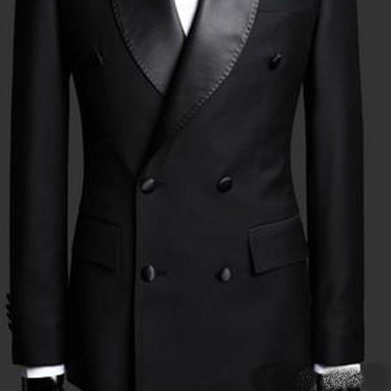 Mens Suits Black Groom Wedding Tuxedos Shawl Lapel Slim Fit Bridegroom Formal Wear Best Men Suit For Weddings Jacket and Pants