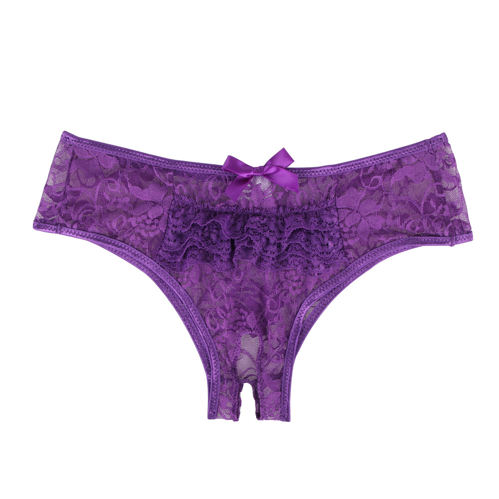 Sexy Tanga with Bowknot Panties Women Cheeky Low Waist Lace and Mesh Underwear Lingerie Plus Size 5XL 6XL Crotchless Bragas Mujer