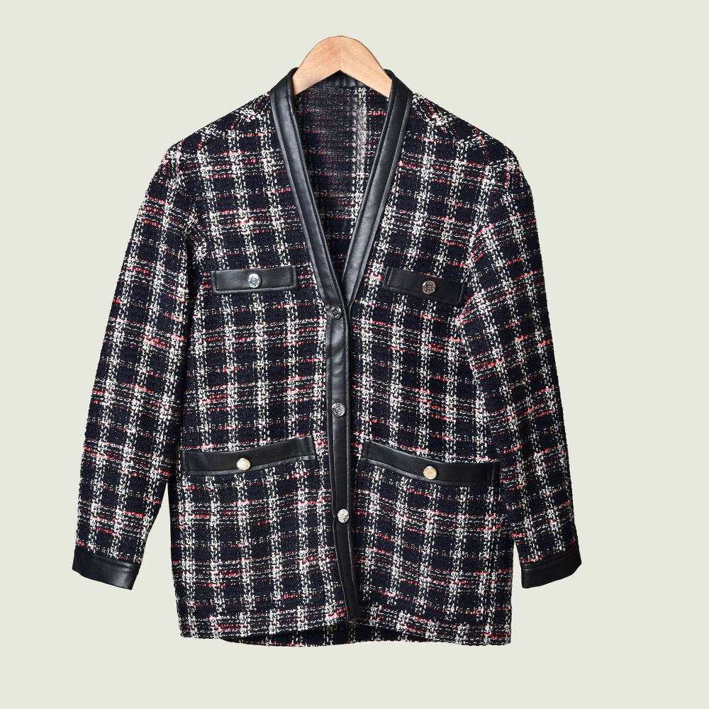 2019 Autumn Winter Long Sleeve V Neck Plaid Print Tweed Panelled Buttons Single-Breasted Cardigan Fashion Outwear Coats MD093248, Multi
2019 Autumn Winter Long Sleeve V Neck Plaid Print Tweed Panelled Buttons Single-Breasted Cardigan Fashion Outwear Coats MD093248, Multi