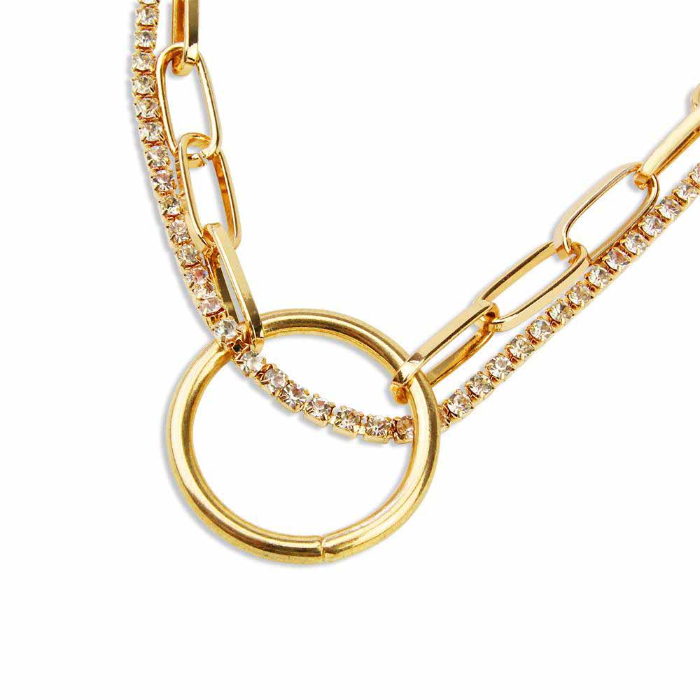 Wholesale-Chokers Necklace 2020 New Charm Dismonds Multi-layer Pendant Necklaces Punk Cool HIPHOP Collar Neck Chain Jewelry Accessories