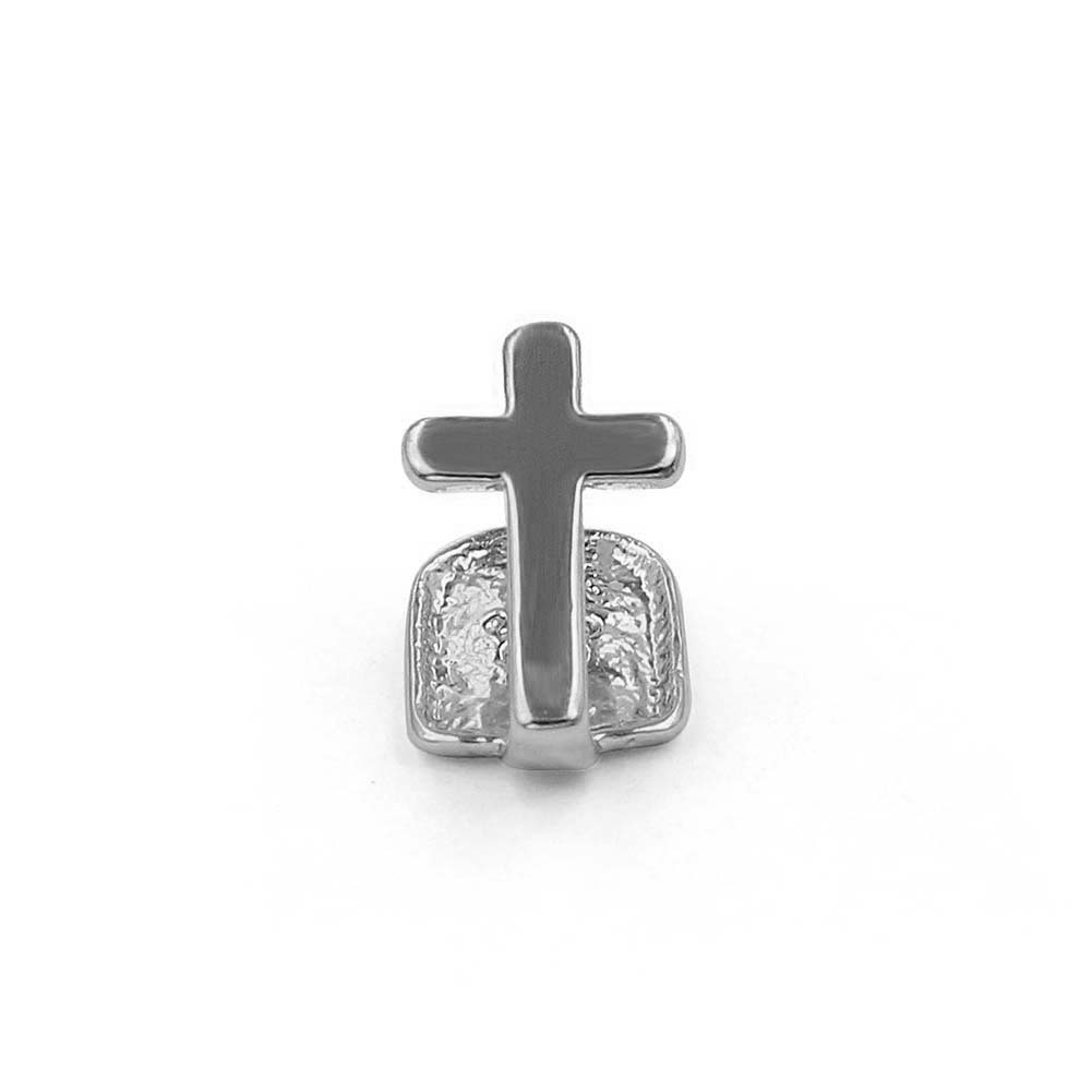 wholesale Single Tooth HIPHOP Cross Bijoux Customized Gold Color Tooth Cap Hip Hop Body Jewelry Men Women Cosplay Prop False Teeth