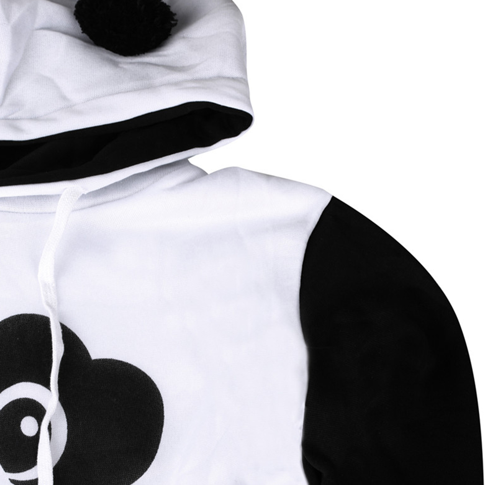 Bear Ear Plush Furry Hoodie Poleron Mujer 2019 Cute Panda Clothing Kawaii Harajuku Oversized Stitching Long Sleeve Hoodies Women