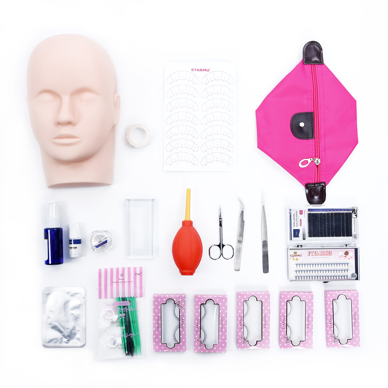 False Eyelash Semi Permanent Individual Eyelash Extensions Curl Eye Lash Starter New Beauty Makeup Kit Tool