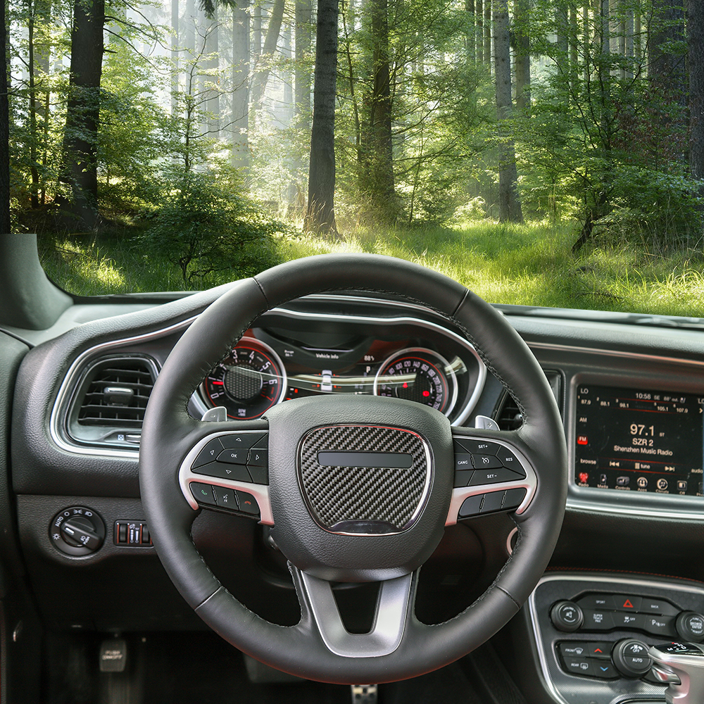 Car Steering Wheel Panel Trim ABS Decoration for Dodge Challenger 2015+ Factory Outlet Car Interior Accessories